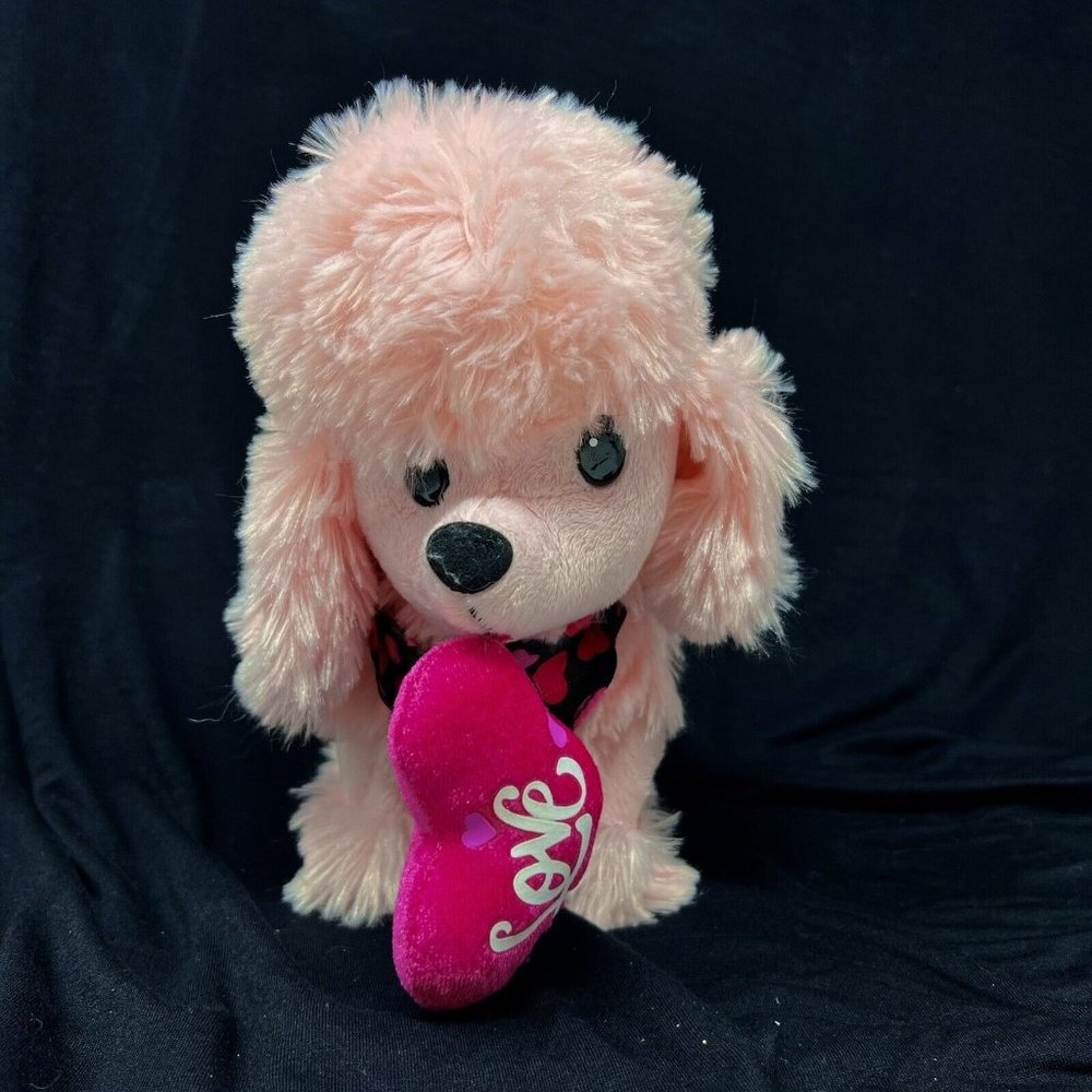 Kids Of America‎ Corp Pink Poodle Animated Singing Plush Puppy Dog 2016 Heart